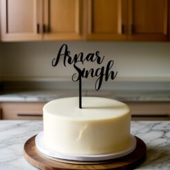 3D prentaður kökutoppur með nafni
