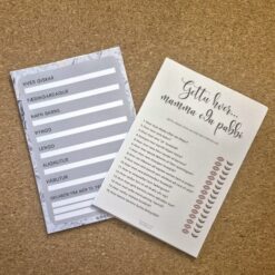 Babyshower leikir | Gettu hver & Um barnið