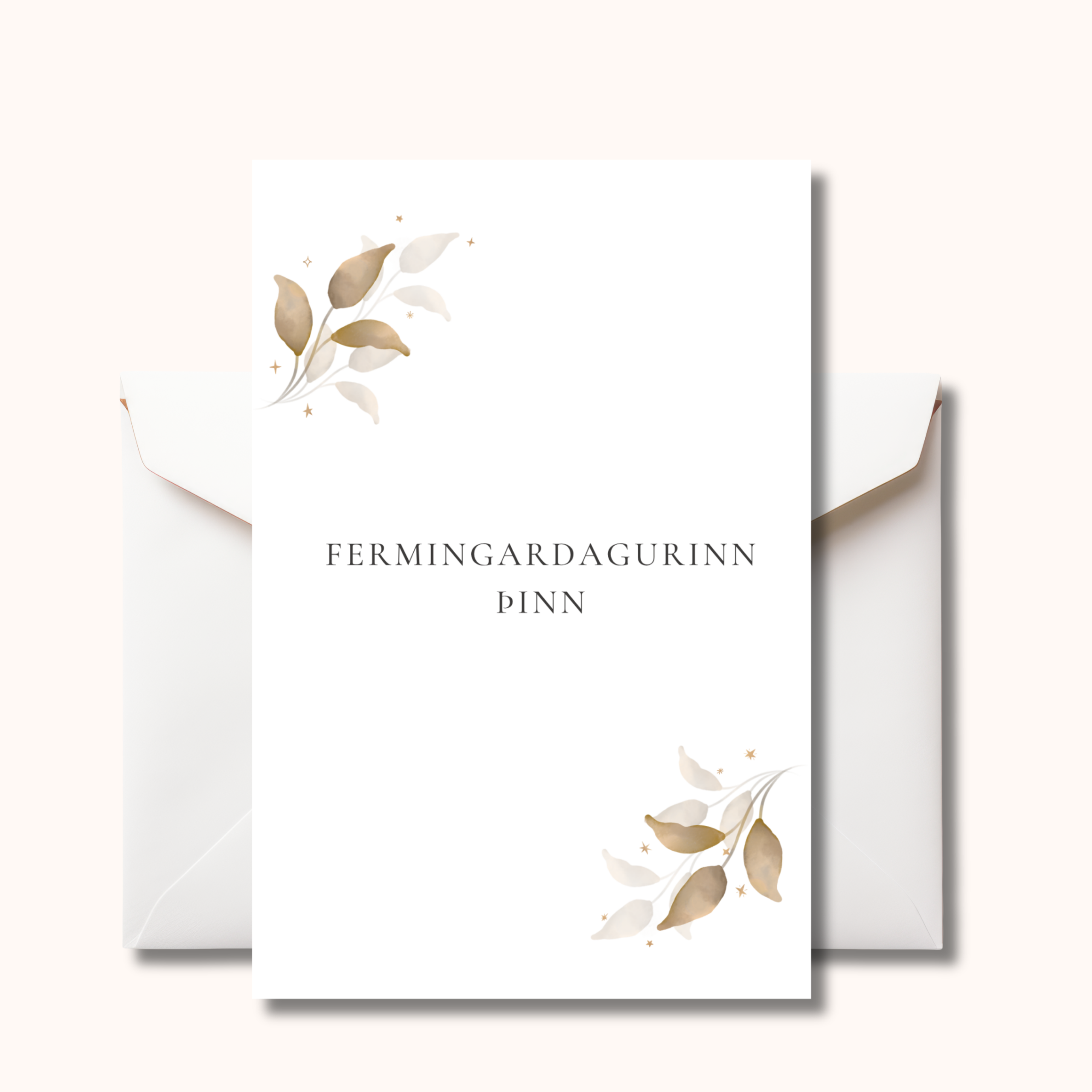 Gjafakort með umslagi | Fermingardagurinn þinn