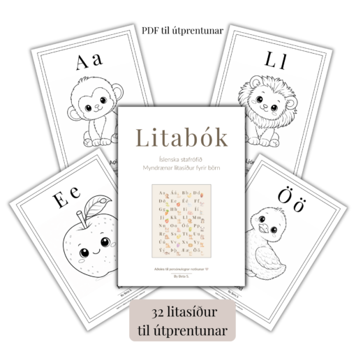 Litabók | Íslenska stafrófið (PDF)