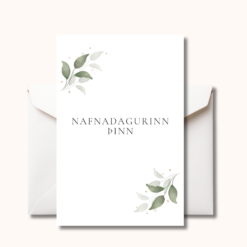 Gjafakort með umslagi | Nafnadagurinn þinn