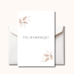 Gjafakort með umslagi | Til hamingju!