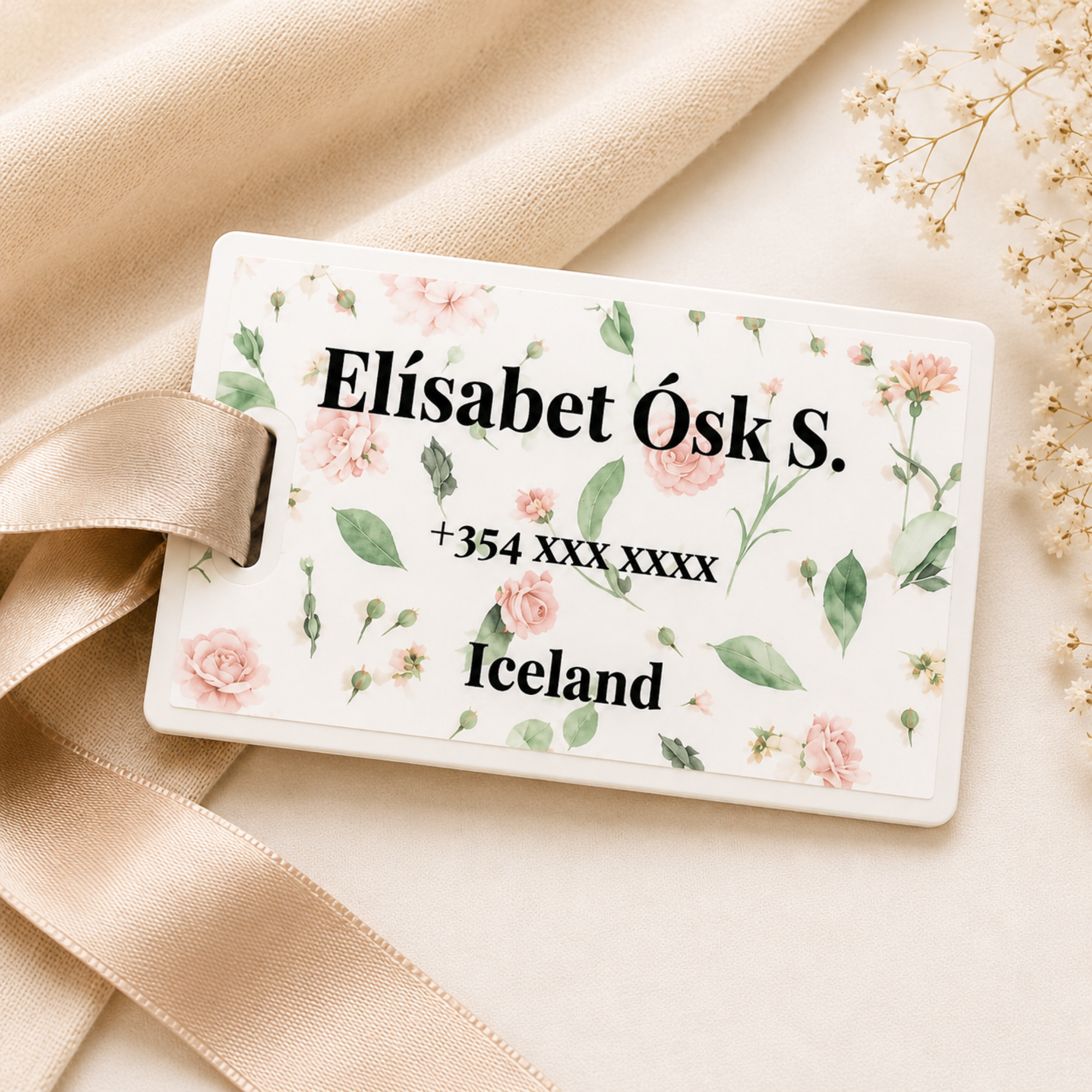Persónulegt ferðatöskumerki